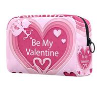 Be My Angle - Neceser grande para mujer, bolsa organizadora de maquillaje con cremallera, color rojo, multicolor, 18.5x7.5x13cm/7.3x3x5.1in, Neceser