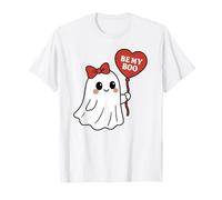 Be My Boo Ghost con Globo de corazón para San Valentín Halloween Camiseta