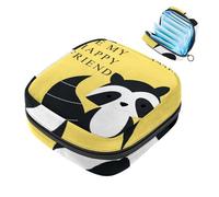 Be My Happy Friend - Bolsa de almacenamiento de servilletas sanitarias de mapache, bolsa grande para copa menstrual con cremallera, bolsa de almohadillas para el período, bolsa para almacenar panty