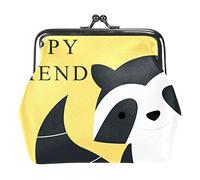 Be My Happy Friend Mapache Monedero Kiss Lock Change Monedero Vintage Trinkets Pouch
