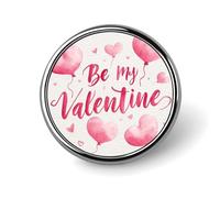 Be My Valentine - Broche redondo de acuarela rosa para hombres y mujeres, insignia, collar, vestido, chaqueta, mochila, accesorios