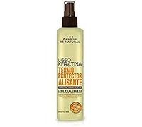 Be Natural Lisso Keratina Termoprotector Alisante, Acondicionador de Pelo, Translúcido, 250 Ml, 12