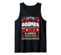 Be Nice To Boomer Santa Siempre está Viendo la Navidad FEA Camiseta sin Mangas