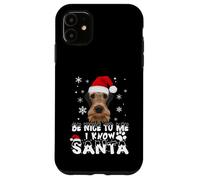 Be Nice To Me I Know Santa Airedale Terrier Dog Christmas Carcasa para iPhone 11
