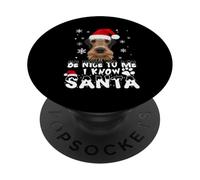 Be Nice To Me I Know Santa Airedale Terrier Dog Christmas PopSockets PopGrip Adhesivo