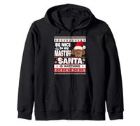 Be Nice To Me I Know Santa Bordeaux Mastiff Dog Christmas Sudadera con Capucha