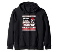 Be Nice To Me I Know Santa French Bulldog Dog Christmas Xmas Sudadera con Capucha