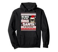 Be Nice To Me I Know Santa Pekingese Dog Christmas Sudadera con Capucha