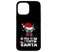Be Nice To Me I Know Santa Sphynx Cat Christmas Carcasa para iPhone 13 Pro MAX