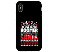 Be Nice To The Boomer Santa Siempre está Viendo la Navidad Carcasa para iPhone X/XS