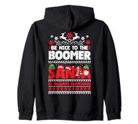 Be Nice To The Boomer Santa Siempre está Viendo la Navidad Sudadera con Capucha