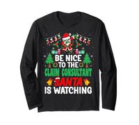 Be Nice to The Claim Consultant Santa - Christmas Manga Larga