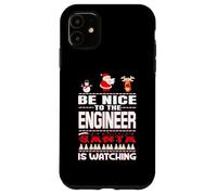 Be Nice To The Engineer Santa Is Watching Funny Christmas Carcasa para iPhone 11