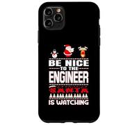 Be Nice To The Engineer Santa Is Watching Funny Christmas Carcasa para iPhone 11 Pro MAX