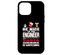 Be Nice To The Engineer Santa Is Watching Funny Christmas Carcasa para iPhone 12 Pro MAX