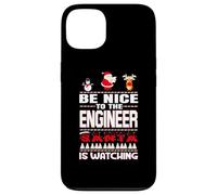 Be Nice To The Engineer Santa Is Watching Funny Christmas Carcasa para iPhone 13