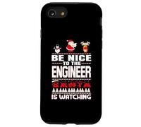 Be Nice To The Engineer Santa Is Watching Funny Christmas Carcasa para iPhone SE (2020) / 7/8