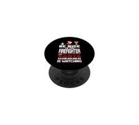 Be Nice To The Firefighter Santa Is Watching Funny Christmas PopSockets PopGrip Adhesivo