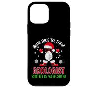 Be Nice To The Geologist Santa Is Watching Funny Christmas Carcasa para iPhone 12 Mini