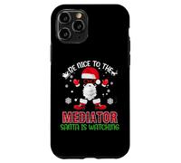 Be Nice To The Mediator Santa Is Watching Christmas Xmas Carcasa para iPhone 11 Pro