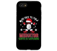 Be Nice To The Mediator Santa Is Watching Christmas Xmas Carcasa para iPhone SE (2020) / 7/8
