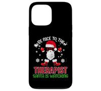 Be Nice To The Therapist Santa Is Watching Christmas Xmas Carcasa para iPhone 13 Pro MAX
