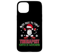 Be Nice To The Therapist Santa Is Watching Christmas Xmas Carcasa para iPhone 15 Plus