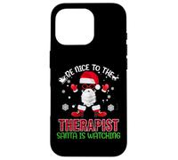 Be Nice To The Therapist Santa Is Watching Christmas Xmas Carcasa para iPhone 16 Pro