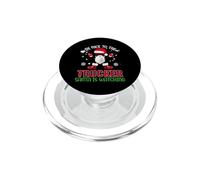 Be Nice To The Trucker Santa Is Watching Christmas Xmas PopSockets PopGrip para MagSafe