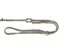 TRIXIE Correa de piel BE Nordic V-Leine de piel XS-L, 2,00 m de diámetro de 8 mm en color gris - Correa ecológica para perros con encanto nórdico - para perros muy pequeños y grandes - 17470