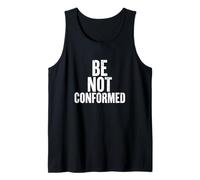 Be Not Conformed versículo bíblico Cita de fe Cristiana Camiseta sin Mangas