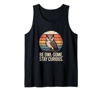 Be Owl-Some Stay Curious Owl Cita Camiseta sin Mangas