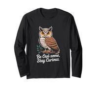 Be Owl-Some Stay Curious Owl Cita Manga Larga