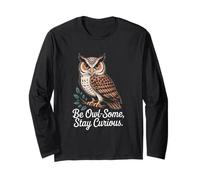 Be Owl-Some Stay Curious Owl Cita Manga Larga