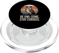 Be Owl-Some Stay Curious Owl Cita PopSockets PopGrip para MagSafe