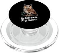 Be Owl-Some Stay Curious Owl Cita PopSockets PopGrip para MagSafe