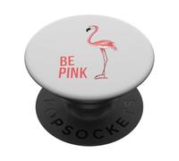 Be Pink Cool Funky Funky Trendy Flamingo PopSockets PopGrip Adhesivo