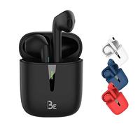 BE Pop Bluetooth 5.1 TWS - Auriculares estéreo 3D HD inalámbricos, autonomía de batería 12H, Caja de Carga LED, fácil de conectar, Micro Integrado, Ligero y cómodo para iPhone y Android (Negro)