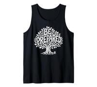 Be Prepared Scouts BSA Distressed Nature Tree Art Camiseta sin Mangas