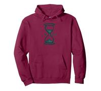 Be Present Hourglass Mindfulness Inspirador Sudadera con Capucha, Unisex para Adultos, Granate, M