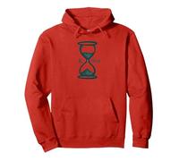 Be Present Hourglass Mindfulness Inspirador Sudadera con Capucha, Unisex para Adultos, Rojo, XL