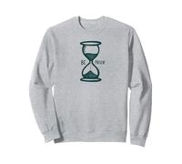 Be Present Hourglass Mindfulness Inspirador Sudadera, Unisex para Adultos, Gris Jaspeado, M