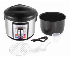 Be Pro Chef Robot Cocina Olla Programable 5L Multifunción 900W Temporizador 24H Recetario Antiadherente Acero Negro Cocina Automática Segura Fácil de Usar Ideal para Uso Diario Sin Presión 100 recetas