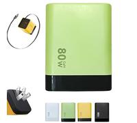 Be Proud Level 3 in 1 Charger Retractable 80w MAX Fast, 3 in 1 Charger 80 W, with Type-C Cable & USB Port, for Phone Laptops and Earphone (1pcs,Green)