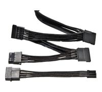be quiet! Cable Alimentación CM-61050, 3x S-ATA, 1x HDD, 900mm Longitud | Hasta 4 Unidades, con Adaptador FDD, con Revestimiento Individual, Compatible con las Fuentes PC de be quiet! más Recientes