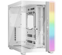 be quiet! Light Base 600 DX White Caja PC, Impresionante Tira LED ARGB | Vista Panorámica Impresionante, Showcase, Diseño Doble Cámara, Uso Horizontal o Invertido, Compatible con Backside Connector