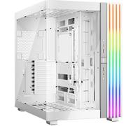 be quiet! Light Base 900 DX White Caja PC, Impresionante Tira LED ARGB | Vista Panorámica Impresionante, Diseño Showcase de Doble Cámara, Uso Horizontal o Invertido, Compatible con Placas Base E-ATX