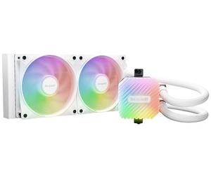be quiet! Light Loop 240mm White dissipatore a liquido per CPU overclockate, 2 ventole ARGB Light Wings LX 120mm PWM high-speed, unità di raffreddamento con LED, hub PWM-ARGB