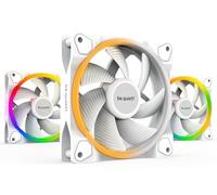 be quiet! Light Wings 120 mm PWM White ventilador, 3 ventiladores incluidos, colores y efectos ARGB increíbles, iluminación adicional en la parte trasera, hub ARGB incluido, 7 aspas optimizadas
