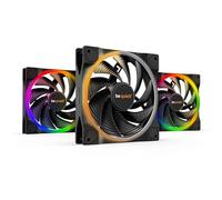 be quiet! Light Wings 140mm PWM high-speed Triple Pack, contiene 3 ventiladores, iluminación ARGB, muchos colores y efectos, 20 LEDs ARGB, 9 aspas de ventilador optimizadas, alta presión de aire